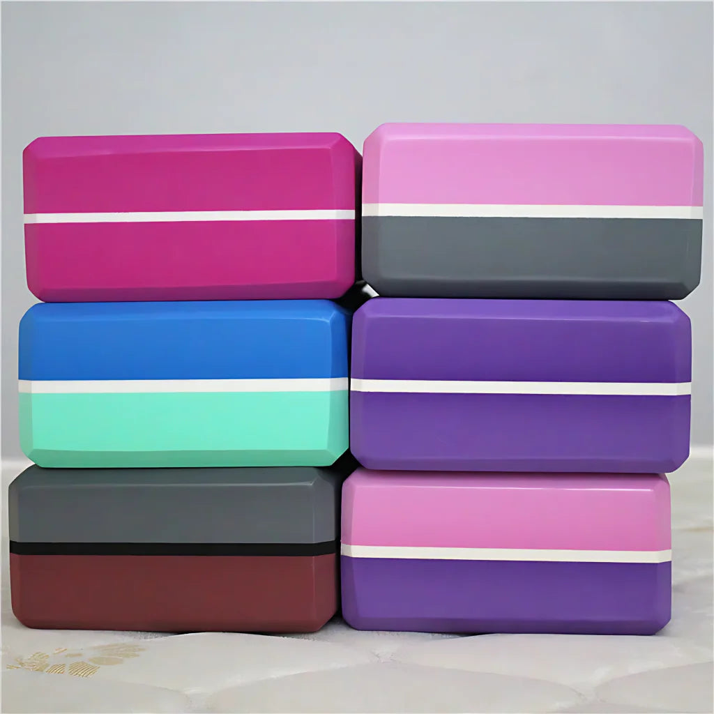 Dual-Tone Yoga Blocks Bricks For Balanced Support