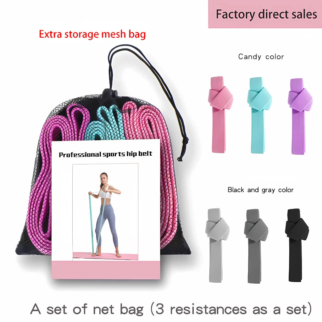 Fabric Resistance Band Set For Yoga And Toning - Yoga Resistance Band