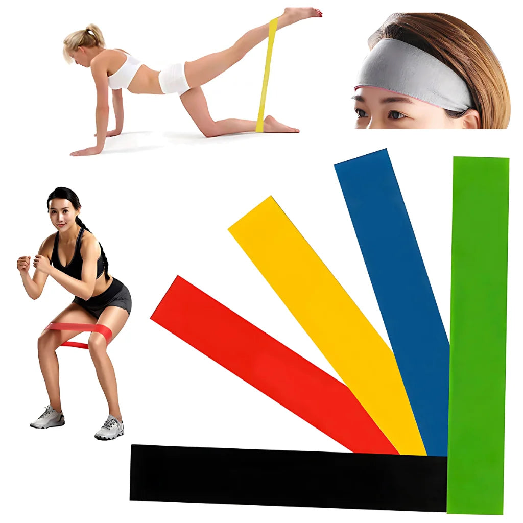 Five Level Resistance Band Set For All Fitness Levels - Yoga Resistance Band