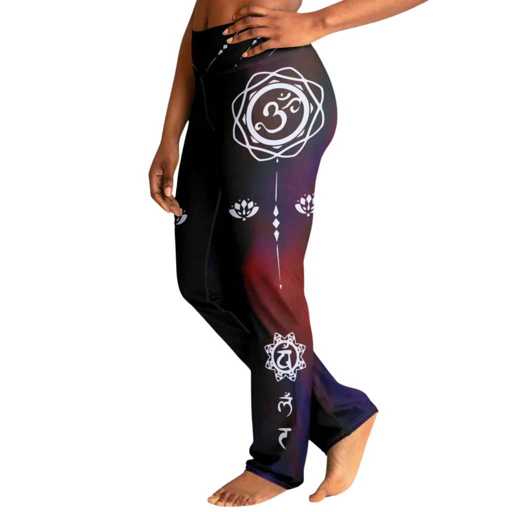 Flare Leggings Woman With Chakra Om Print