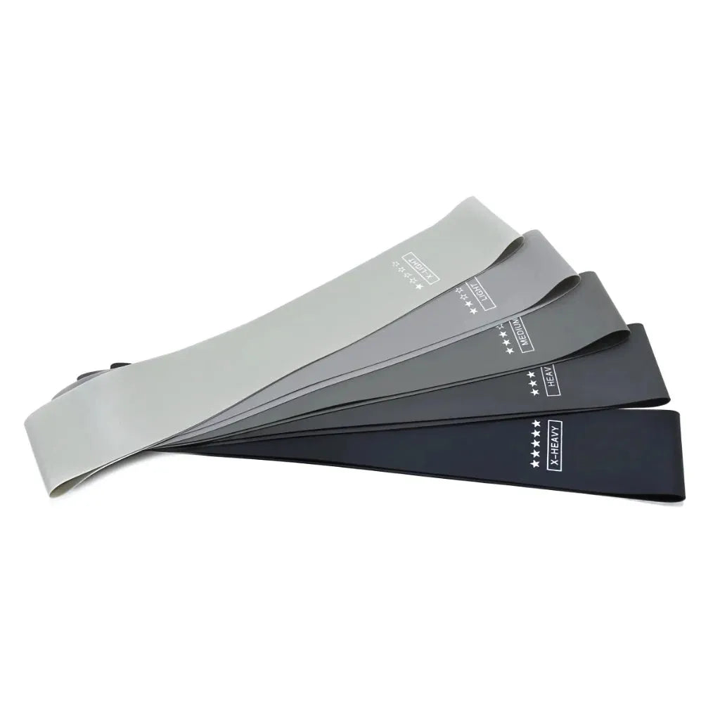Gradient PT Resistance Bands For Full Body Training - Gradient Gray Black 5 Pack
