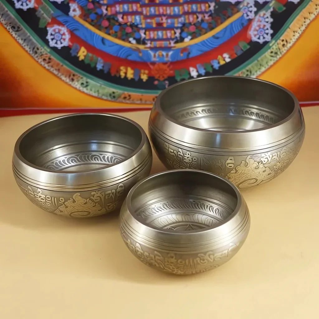 HANDMADE SINGING BOWL FOR MEDITATION & HEALING - Random / 14.5cm - sound bowl