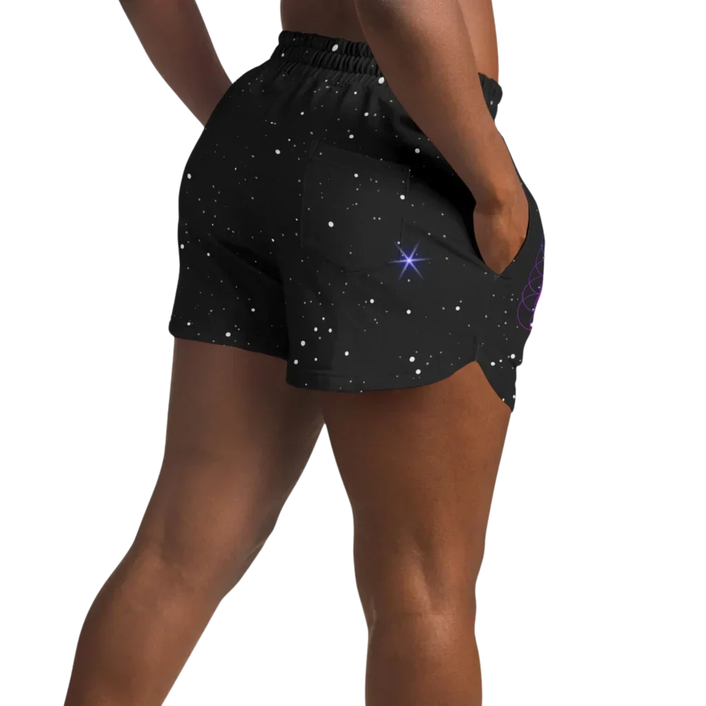 Loose Fitting Shorts Women’s With Sacred Geometry Print