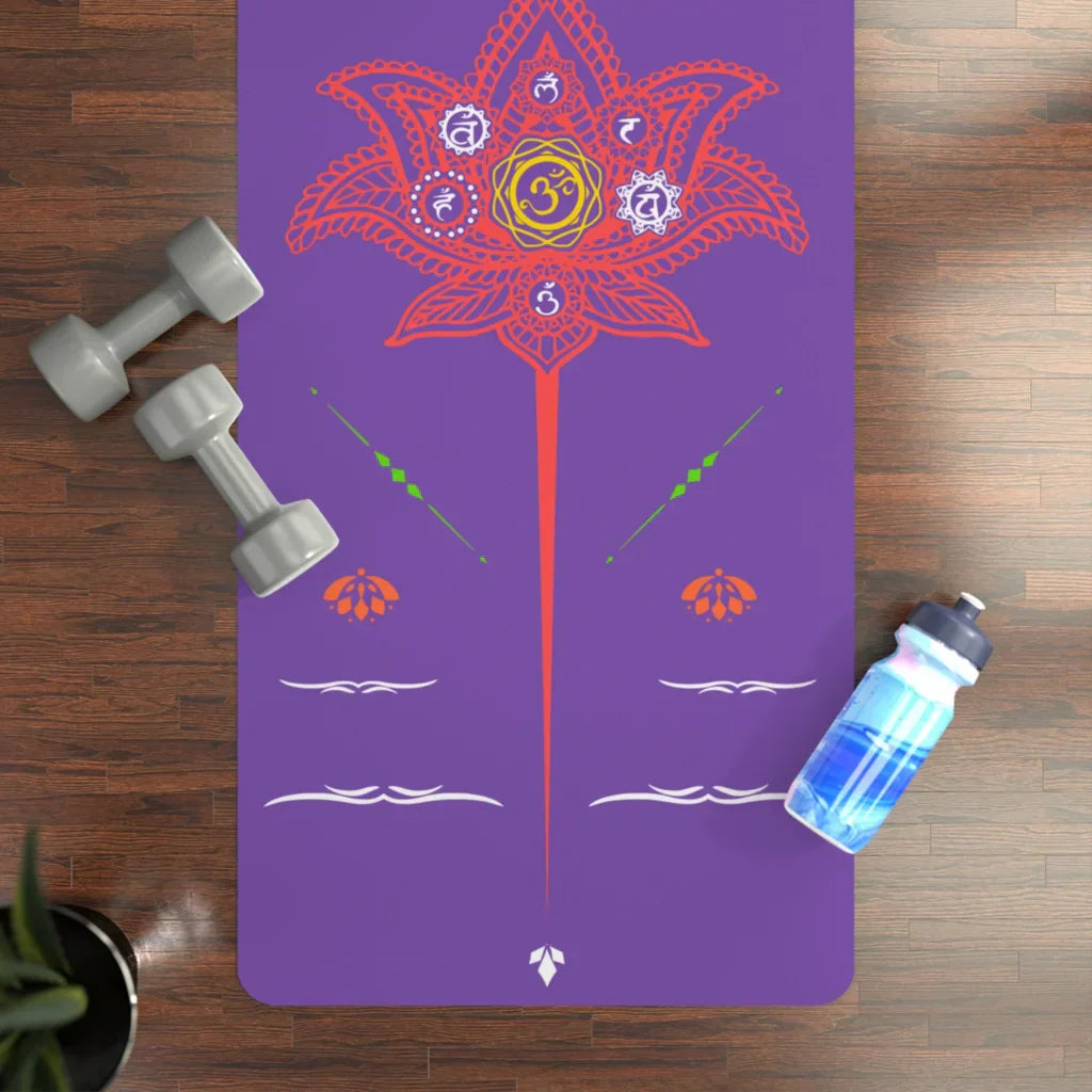 Lotus Printed Yoga Mat Embrace Balance and Tranquility Floral Yoga Mat Designed Yoga Mat Brown Yoga Mat Purple Yoga Mat ActiveLineage