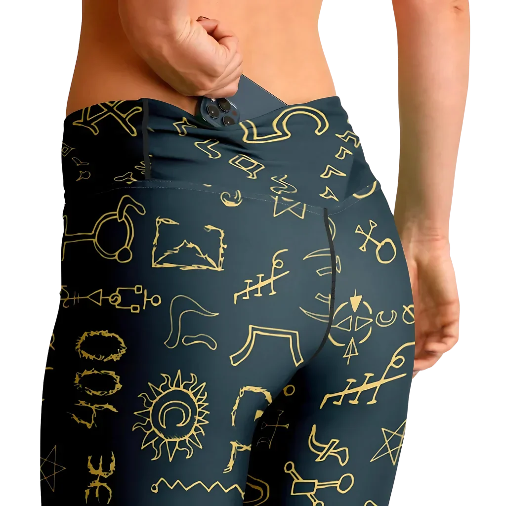 Mystic Alchemy Flare Legging Pants For Yoga Rituals