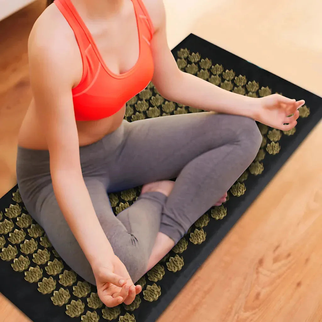 PREMIUM ACUPRESSURE MAT AND PILLOW SET FOR DEEP RELAXATION - acupressure mat