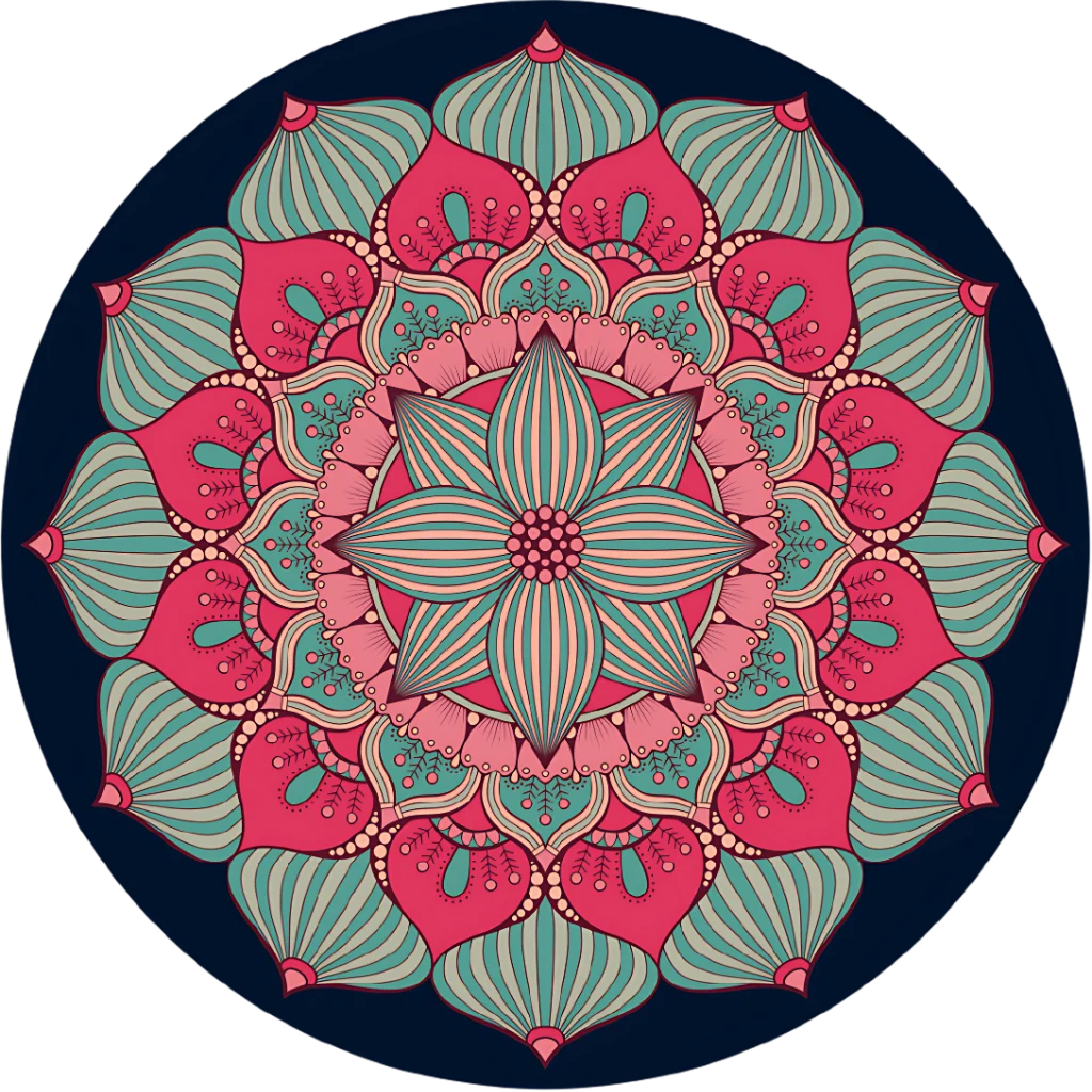 PREMIUM LARGE ROUND YOGA MAT WITH CUSTOM THICKNESS - Ethnic Style / 1400X1.5mm - Round Yoga Mats