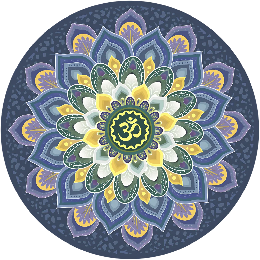 PREMIUM LARGE ROUND YOGA MAT WITH CUSTOM THICKNESS - Mandala / 1400X1.5mm - Round Yoga Mats