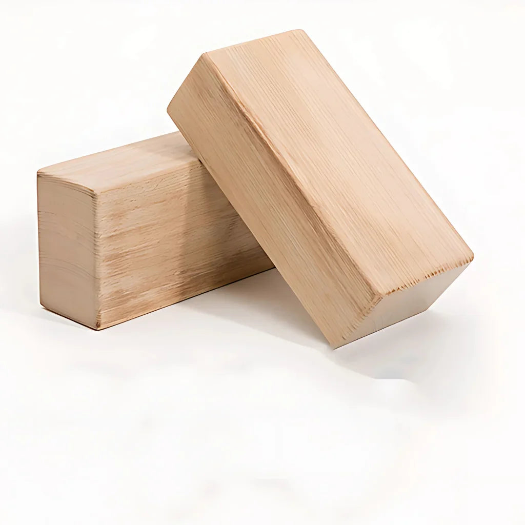 PREMIUM SOLID WOOD YOGA BLOCK FOR BALANCE & STABILITY - yoga block