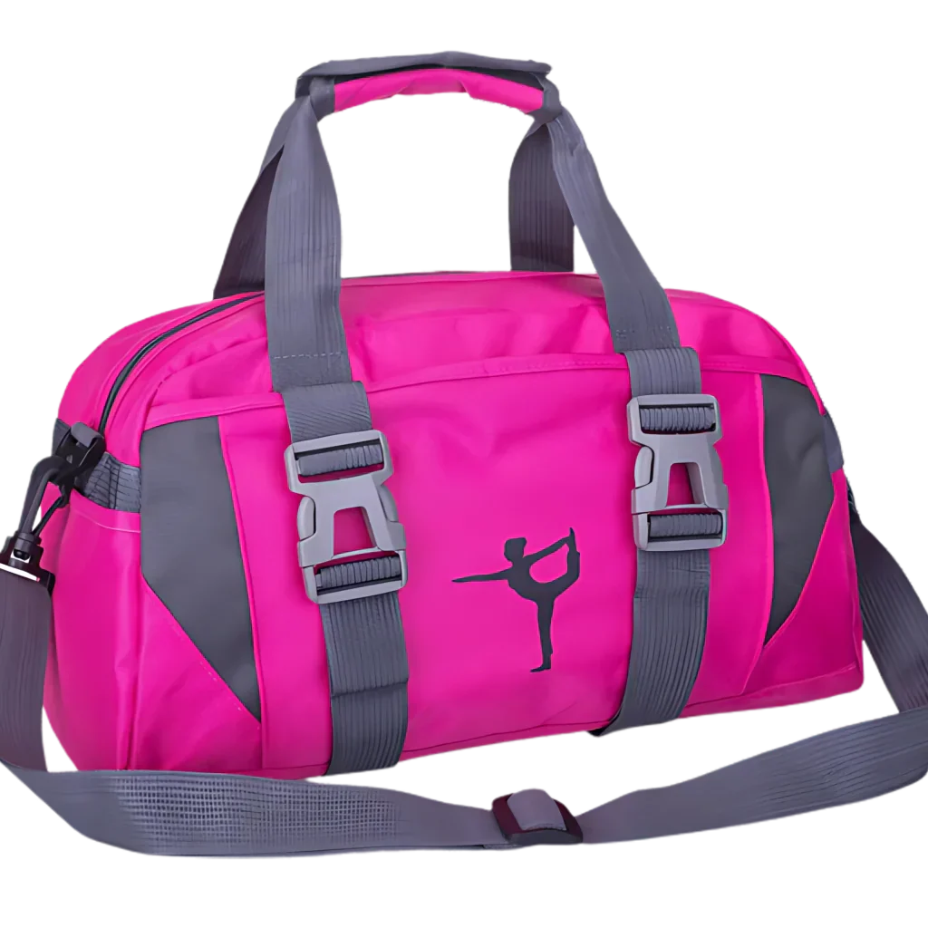 Spacious Yoga Mat Duffle Bag With Compartments - Rose Red (45 x 23 x25)