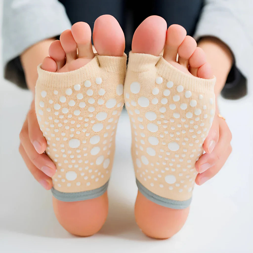 SPLIT TOE JACQUARD YOGA SOCKS FOR WOMEN - Yoga Socks