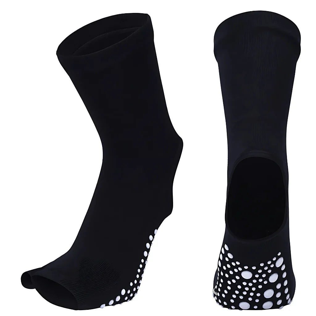 SPLIT TOE JACQUARD YOGA SOCKS FOR WOMEN - Black - Yoga Socks