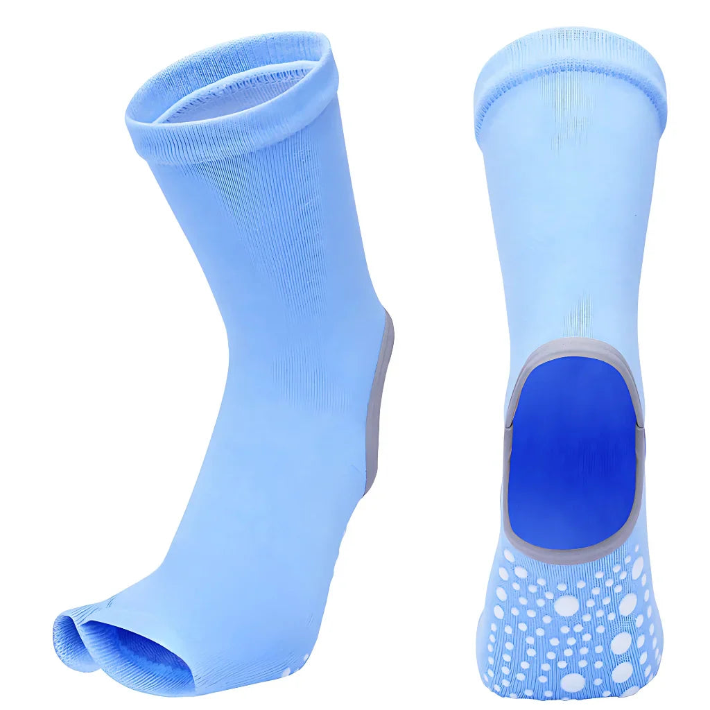 SPLIT TOE JACQUARD YOGA SOCKS FOR WOMEN - Blue - Yoga Socks