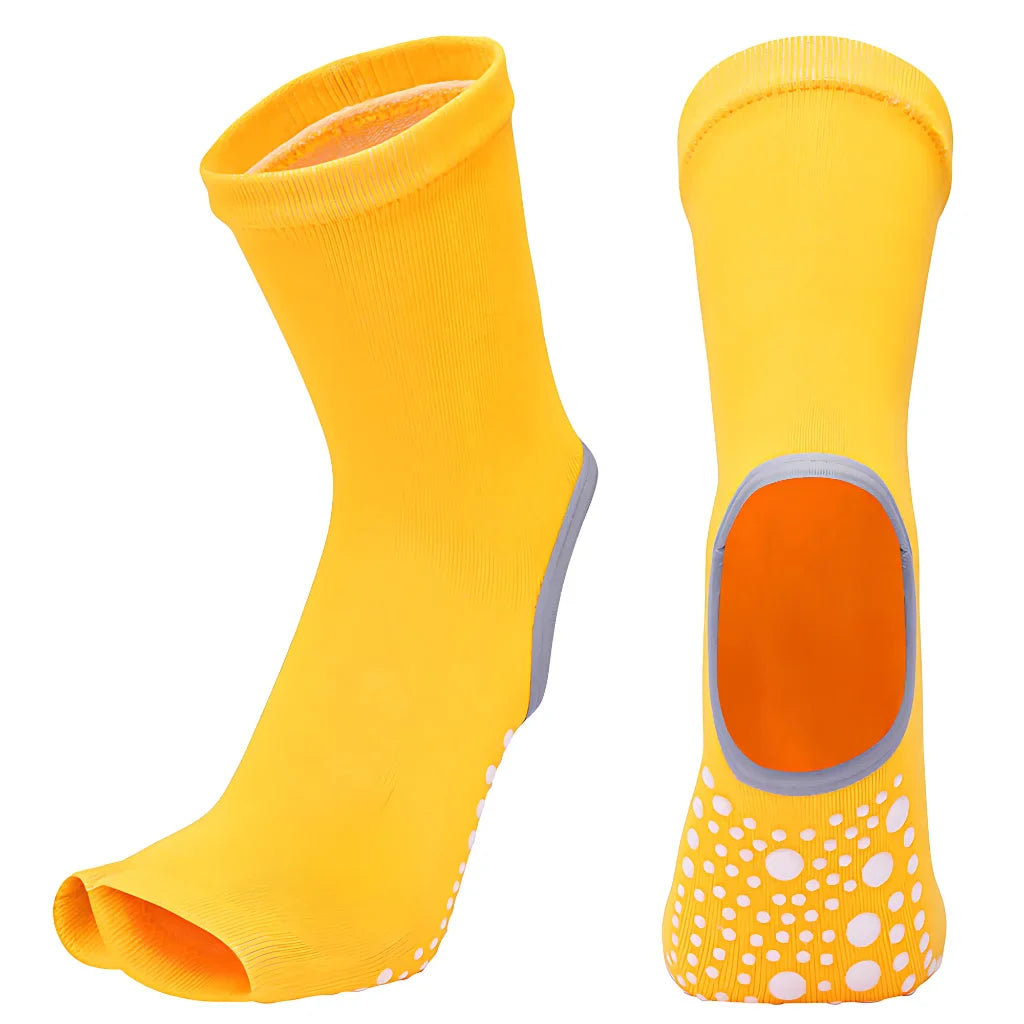 SPLIT TOE JACQUARD YOGA SOCKS FOR WOMEN - Yellow - Yoga Socks
