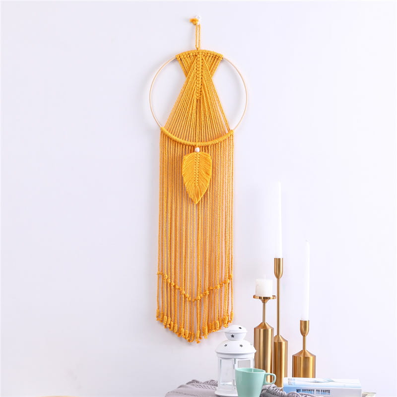 LEAF MACRAME BOHO WALL TAPESTRY FOR TRANQUIL HOMES