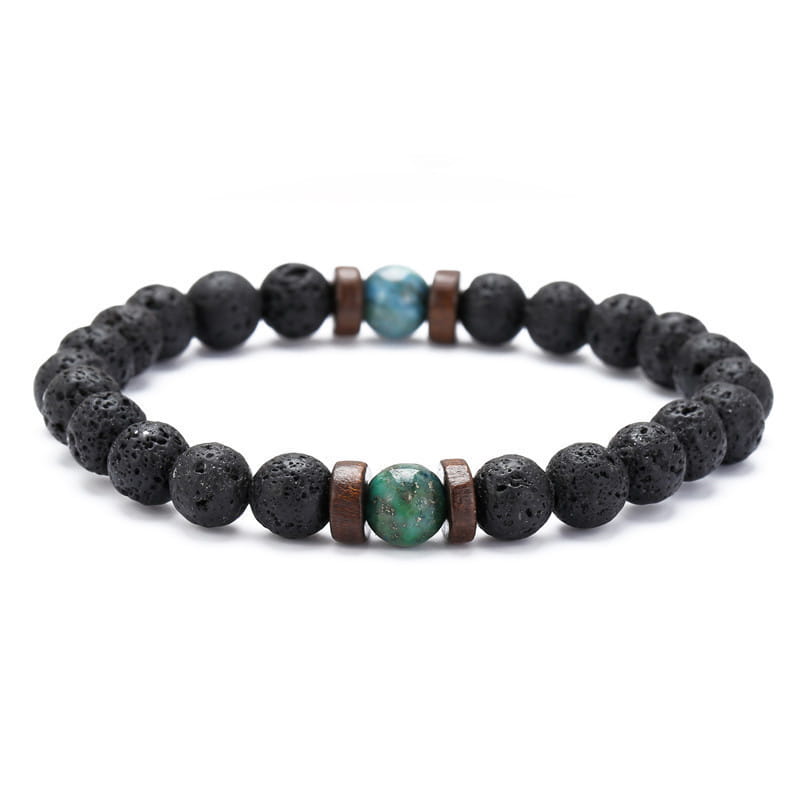 LAVA STONE YOGA BEAD BRACELET FOR GROUNDING ENERGY