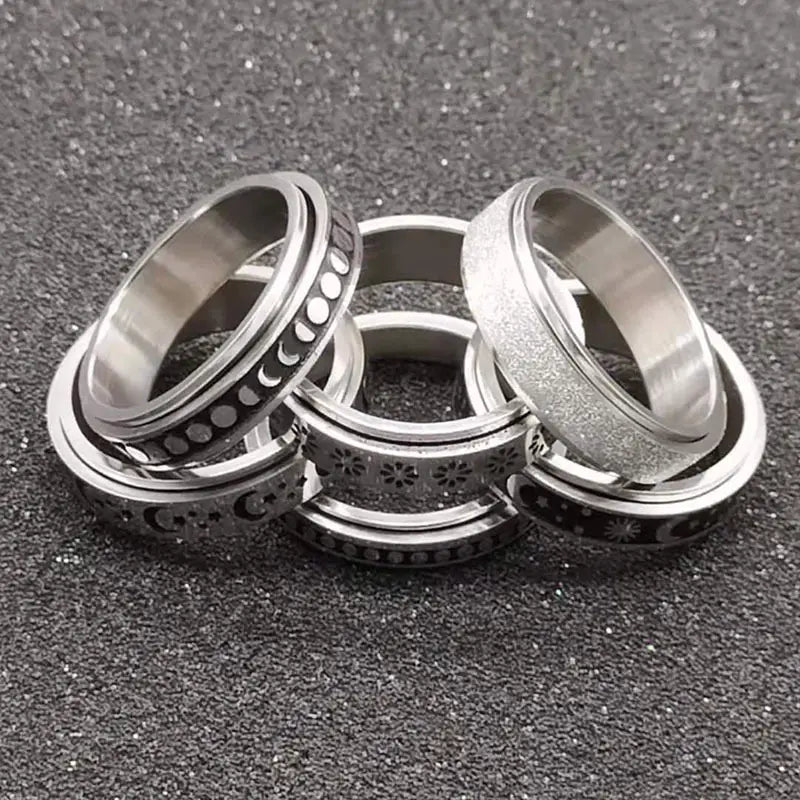 CELESTIAL SPINNER BOHO RING FOR STRESS RELIEF