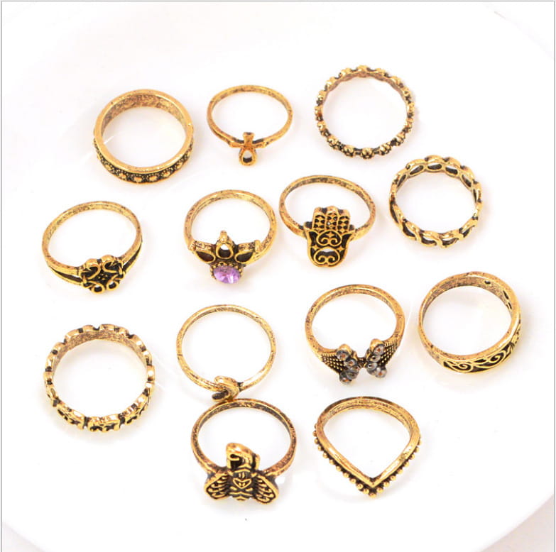 VINTAGE BOHEMIAN JEWELRY RINGS WITH MYSTICAL GEMSTONES