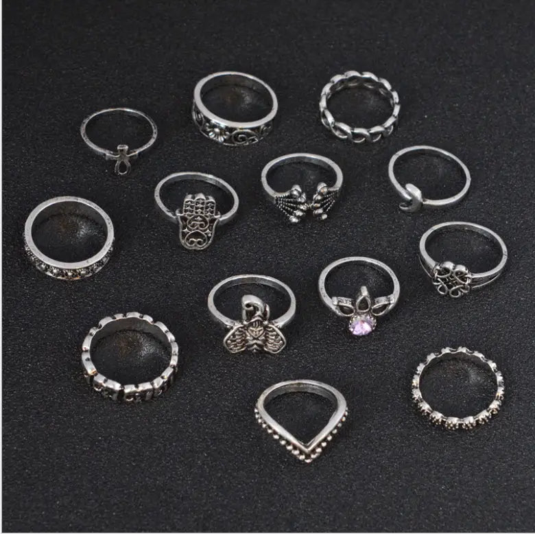VINTAGE BOHEMIAN JEWELRY RINGS WITH MYSTICAL GEMSTONES