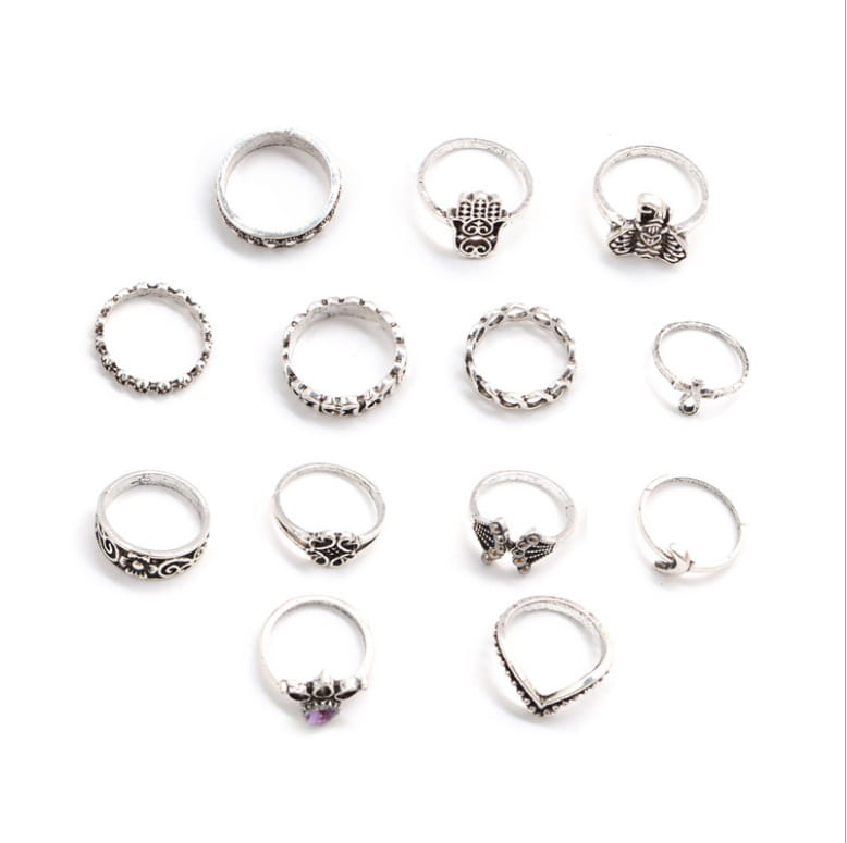 VINTAGE BOHEMIAN JEWELRY RINGS WITH MYSTICAL GEMSTONES