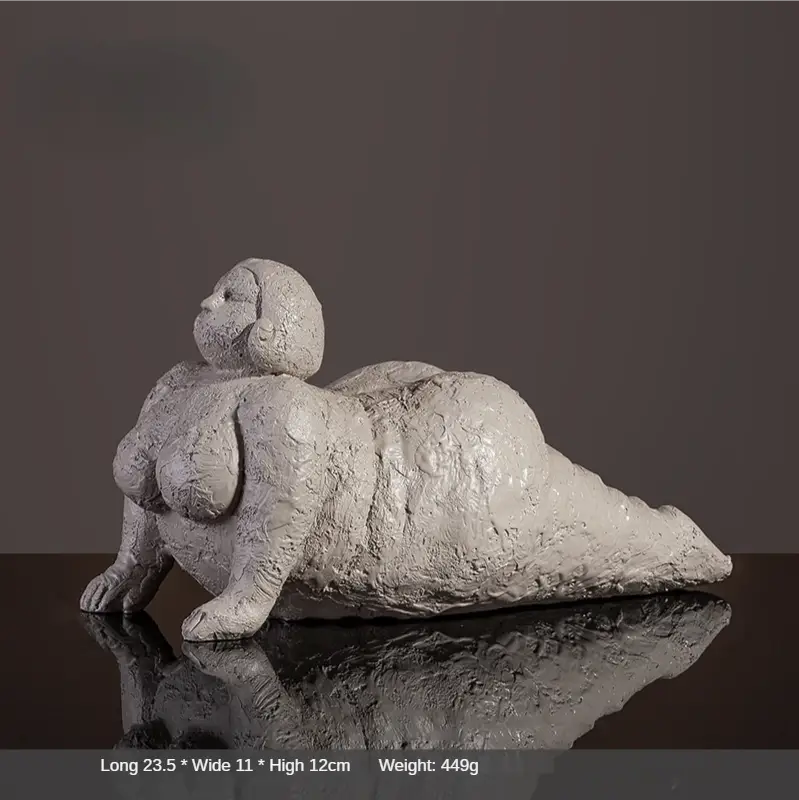Whimsical Curvy Resin Yoga Statue For Home Decor