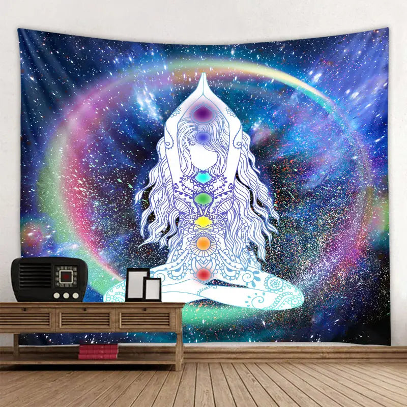 BOHO CHAKRA TAPESTRY WALL HANGING FOR MEDITATION