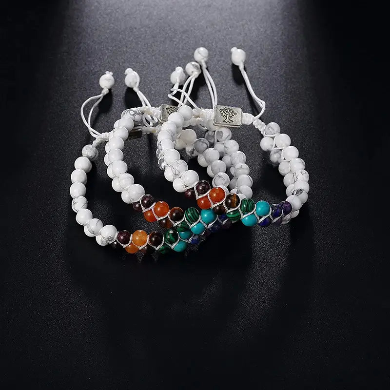 DOUBLE LAYERED 7 CHAKRA BEAD BRACELET FOR SPIRITUAL BALANCE