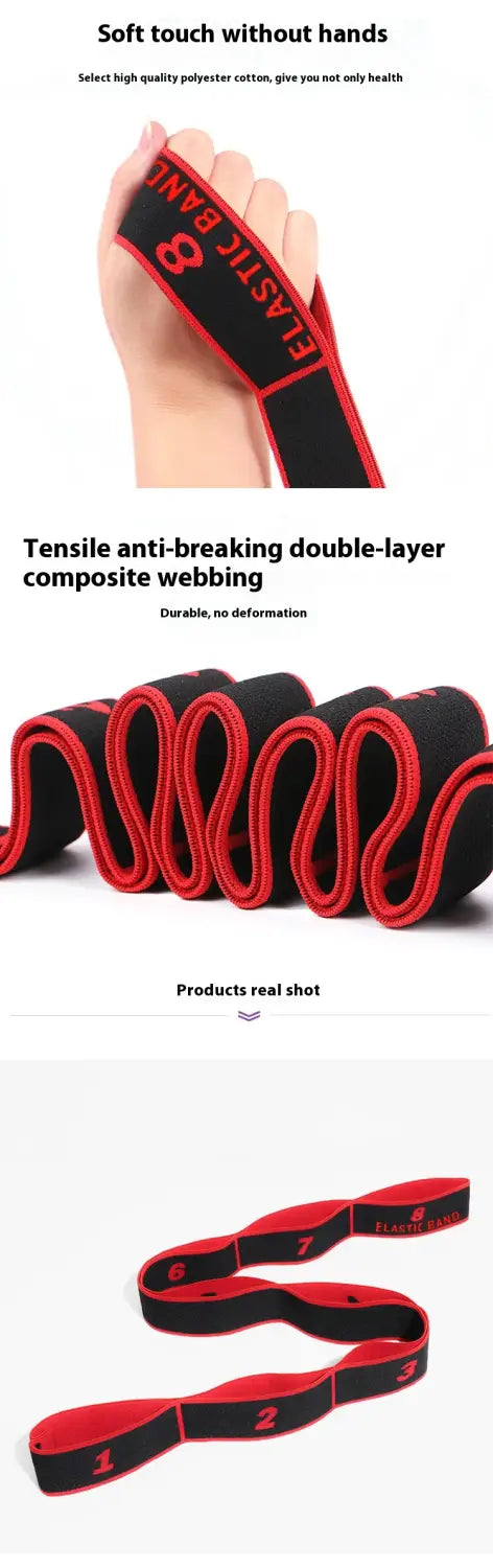 MULTI-SECTION STRETCH STRAP FOR YOGA PILATES & FLEXIBILITY