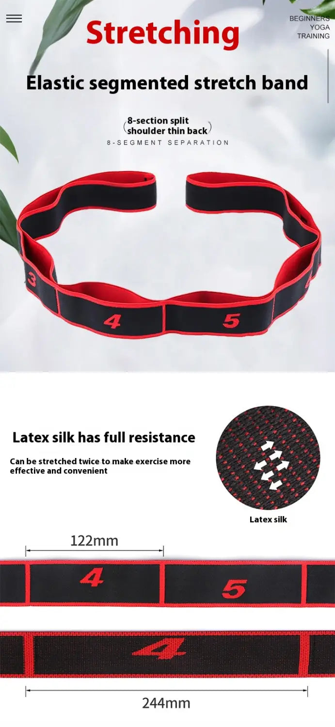 MULTI-SECTION STRETCH STRAP FOR YOGA PILATES & FLEXIBILITY