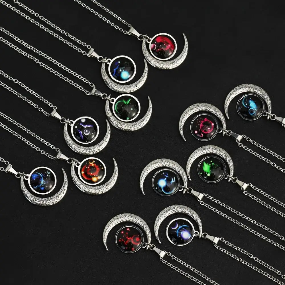 GLOWING ZODIAC NECKLACE WITH PENDANT FOR MEN & WOMEN