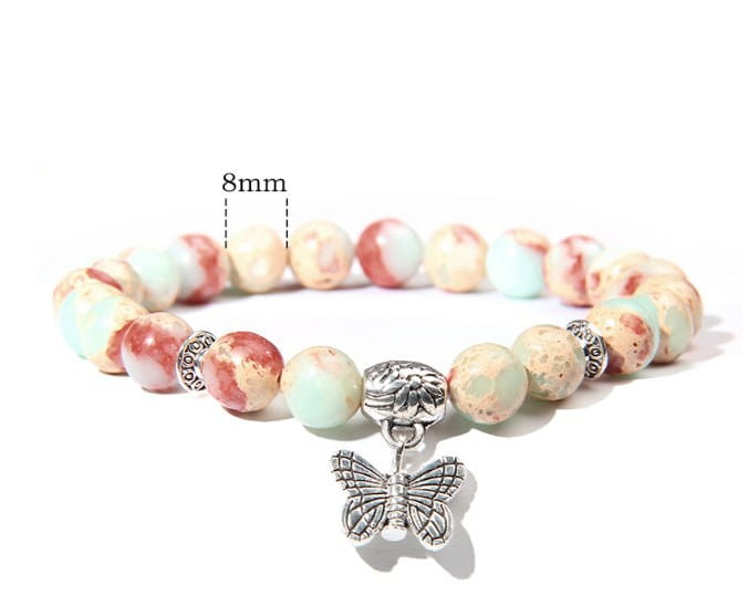 BUTTERFLY CRYSTAL BEAD BRACELET FOR SPIRITUAL GROWTH