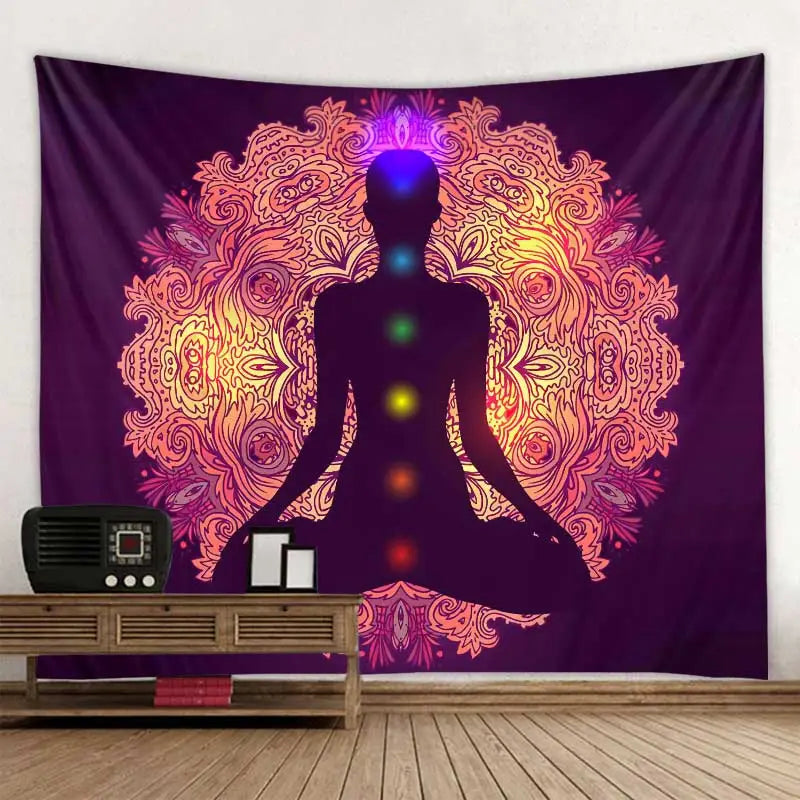 BOHO CHAKRA TAPESTRY WALL HANGING FOR MEDITATION