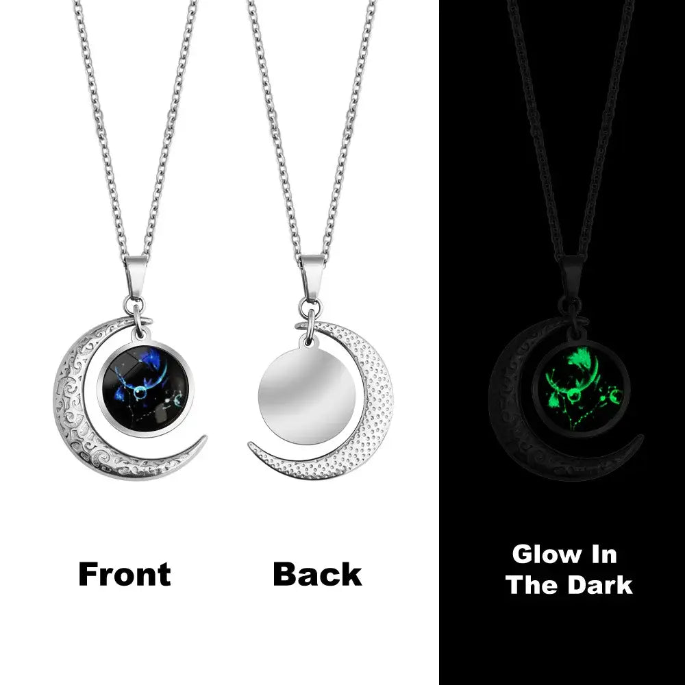 GLOWING ZODIAC NECKLACE WITH PENDANT FOR MEN & WOMEN