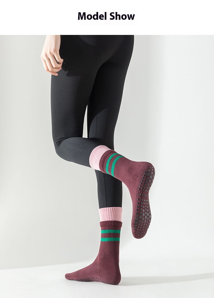 MID-CALF NON SLIP YOGA SOCKS FOR WOMEN