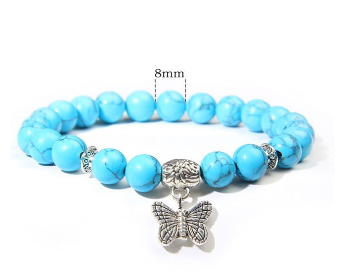 BUTTERFLY CRYSTAL BEAD BRACELET FOR SPIRITUAL GROWTH