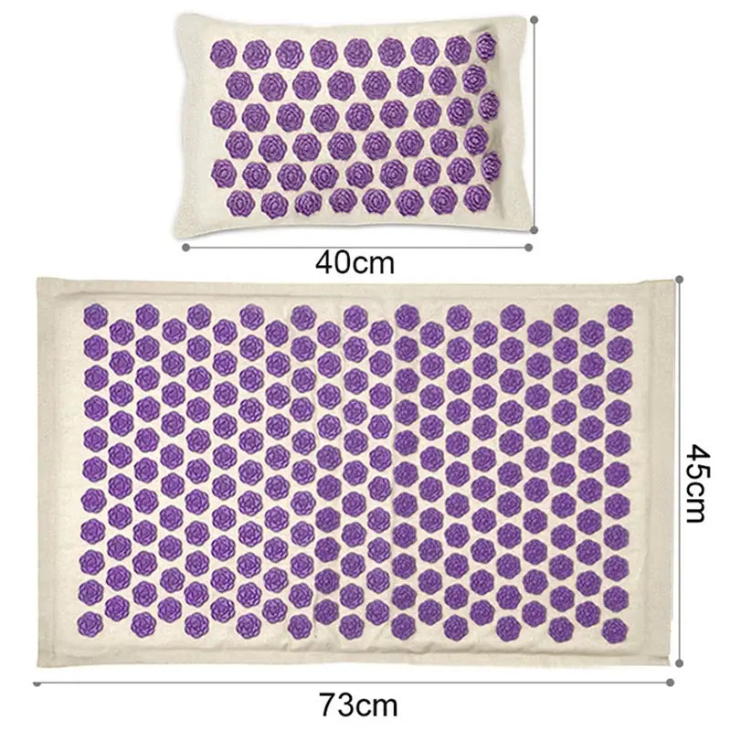 PREMIUM ACUPRESSURE MAT WITH PILLOW FOR FULL RELAXATION