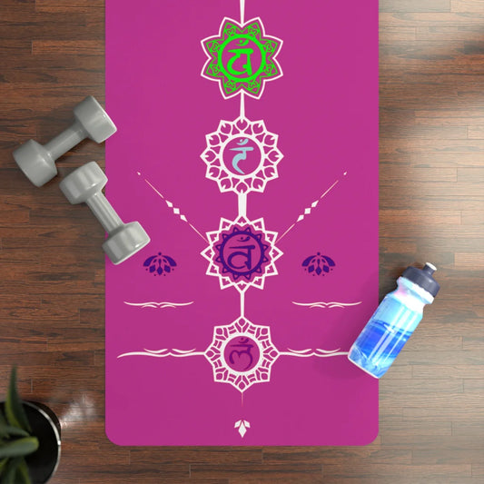 7 CHAKRA YOGA MAT - 24” x 68” - rubber yoga mat