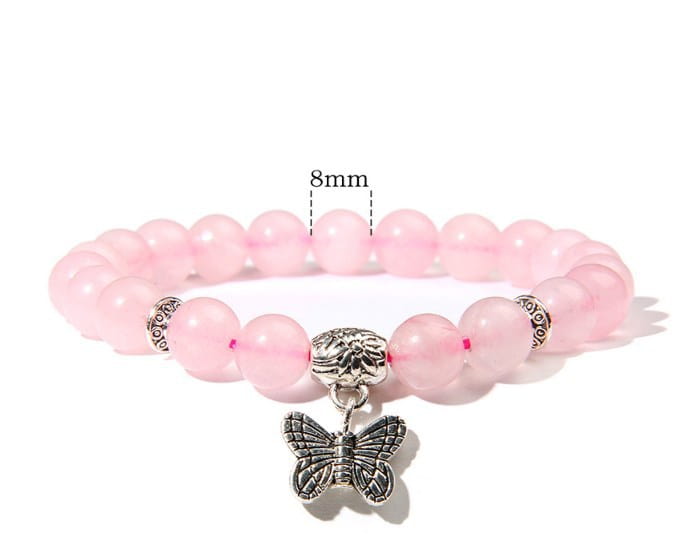 BUTTERFLY CRYSTAL BEAD BRACELET FOR SPIRITUAL GROWTH
