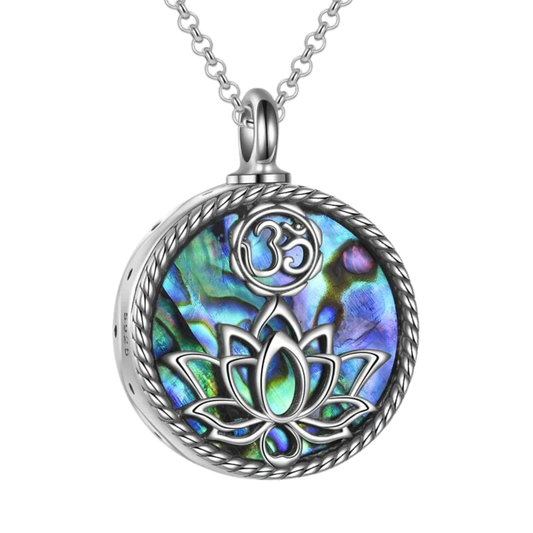 925 STERLING SILVER YOGA LOTUS BOHO NECKLACE - Silver - Necklace