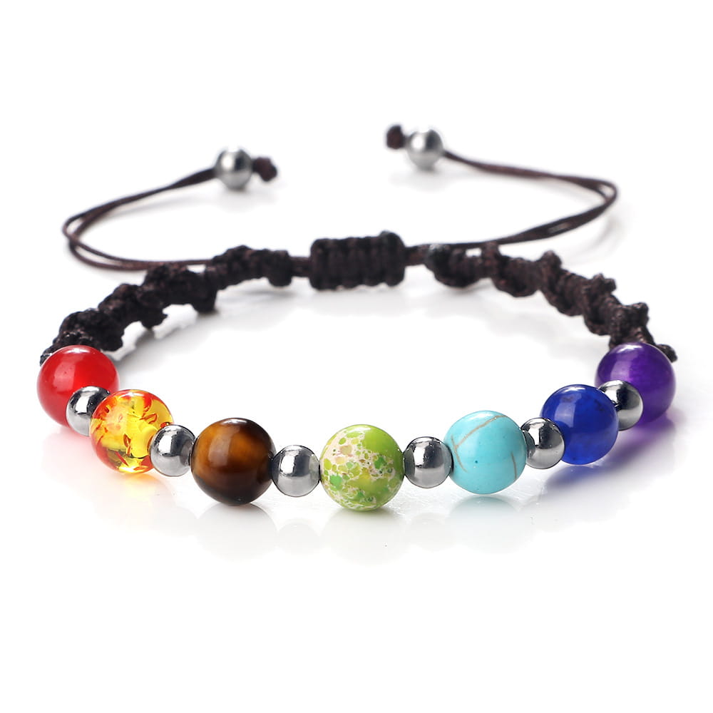 HANDWOVEN CHAKRA BEAD BRACELET FOR ENERGY & BALANCE