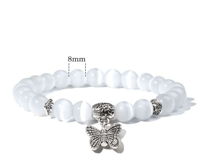 BUTTERFLY CRYSTAL BEAD BRACELET FOR SPIRITUAL GROWTH