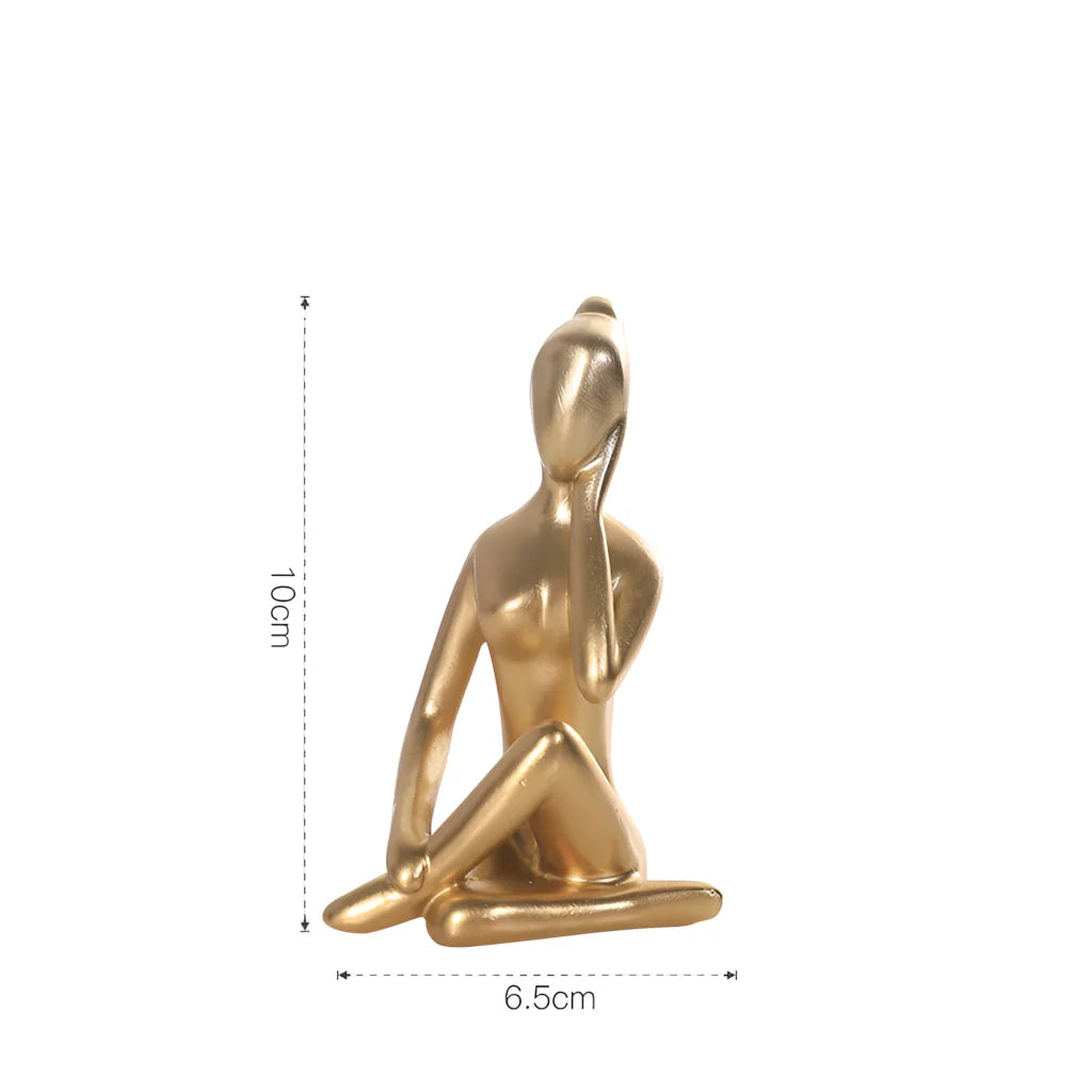 ABSTRACT YOGA GIRL SCULPTURE FOR YOGA ROOM DECOR