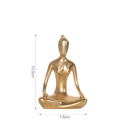 ABSTRACT YOGA GIRL SCULPTURE FOR YOGA ROOM DECOR