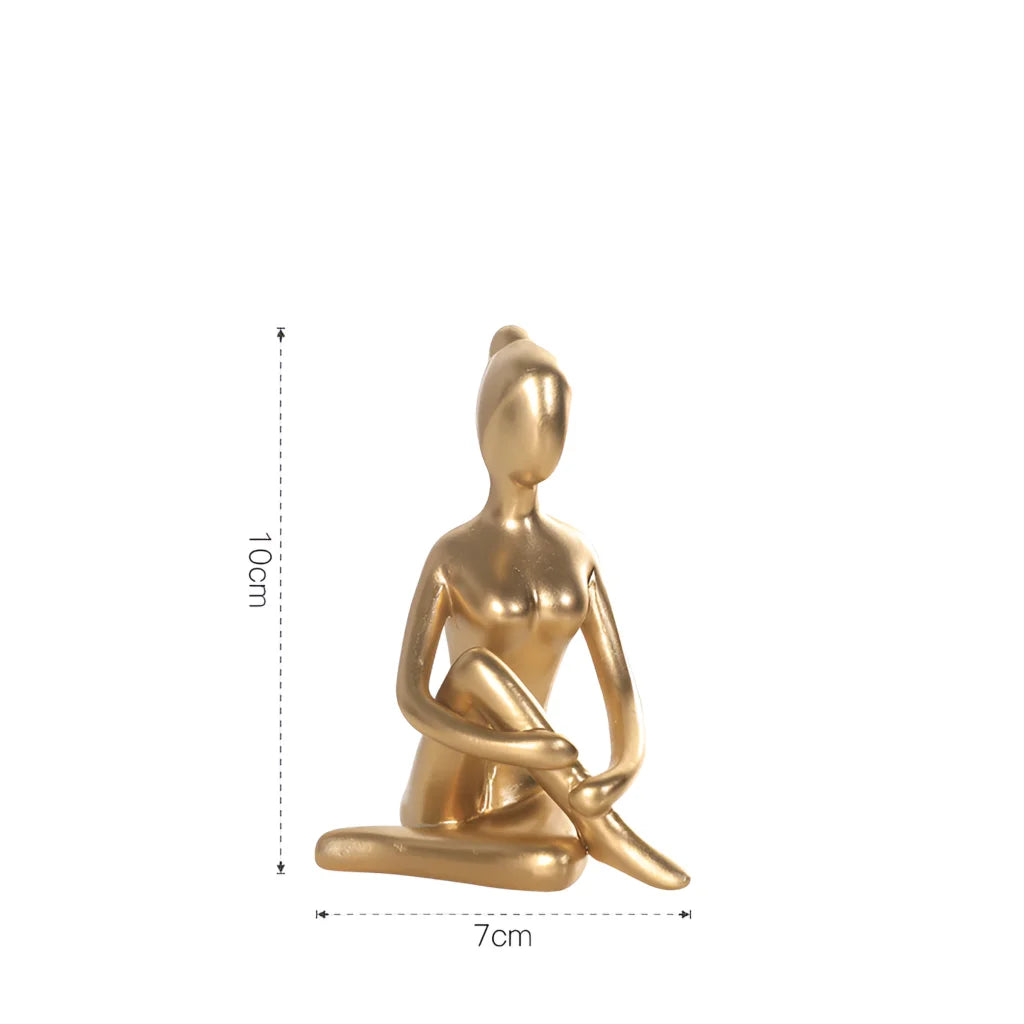 ABSTRACT YOGA GIRL SCULPTURE FOR YOGA ROOM DECOR - Quiet