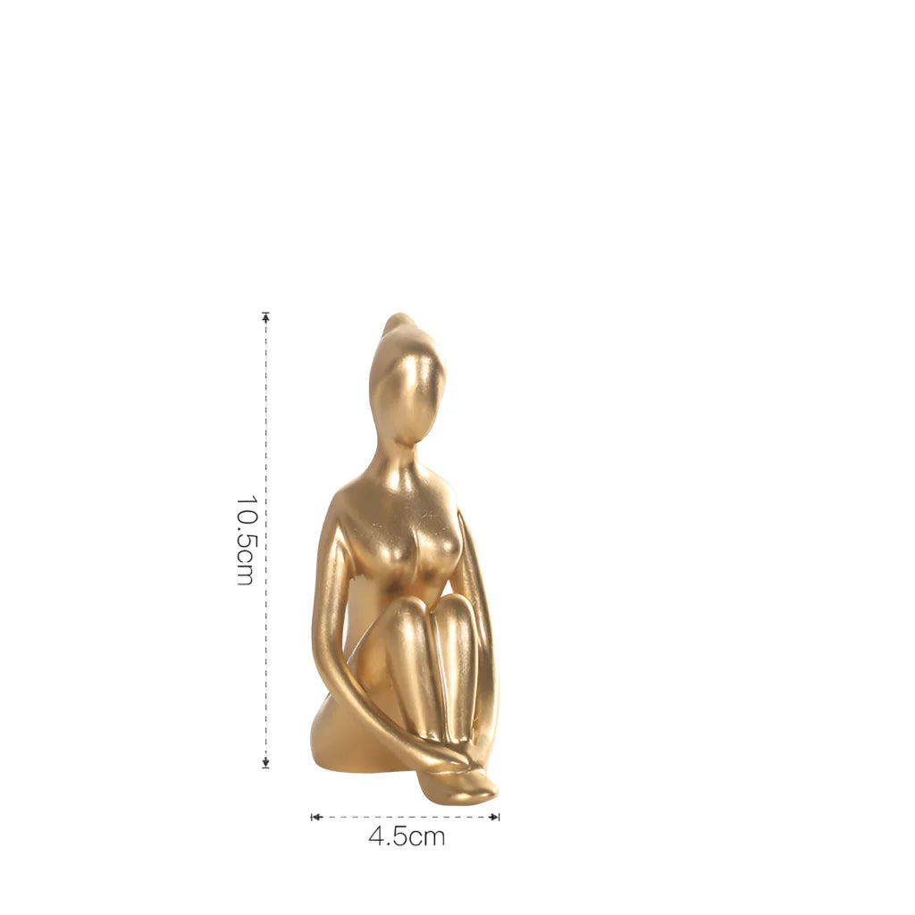 ABSTRACT YOGA GIRL SCULPTURE FOR YOGA ROOM DECOR - Rest