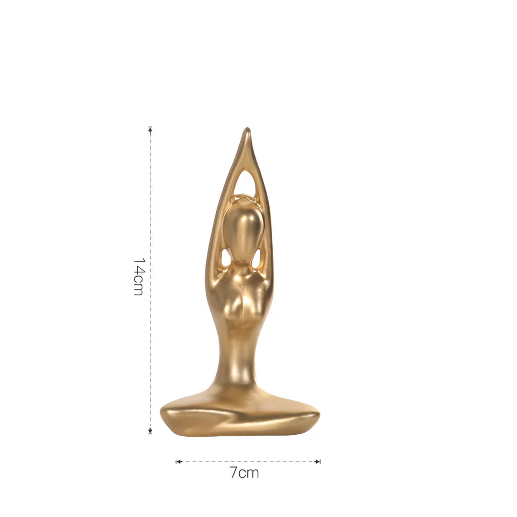 ABSTRACT YOGA GIRL SCULPTURE FOR YOGA ROOM DECOR - Worship