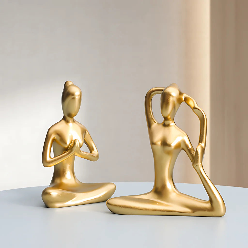 ABSTRACT YOGA GIRL SCULPTURE FOR YOGA ROOM DECOR - yoga