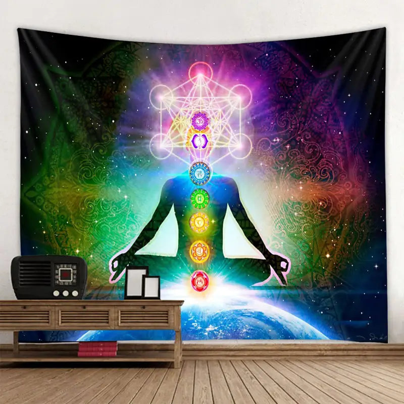 BOHO CHAKRA TAPESTRY WALL HANGING FOR MEDITATION