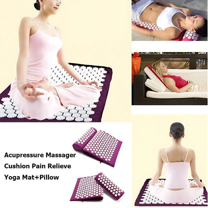 ACUPUNCTURE MASSAGE YOGA MAT AND PILLOW SET - Massage