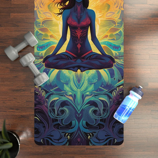 ANCIENT WISDOM QUEEN YOGA MAT - 24” x 68” - rubber yoga mat